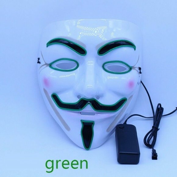 Clubbing Rave Party Light Up Scary LED Mask Costume Cosplay - Picture 7 of 16